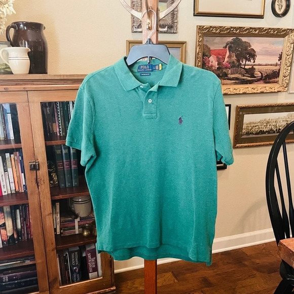 Polo Ralph Lauren men’s short sleeve cotton polo shirt SZ L forest green - Picture 2 of 9